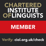 Full Member of the Chartered Institute of Linguists